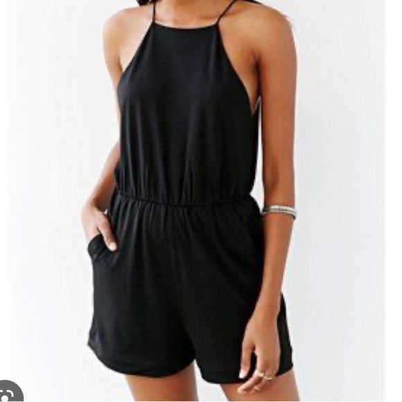 URBAN OUTFITTERS BLACK ROMPER - Picture 1 of 4